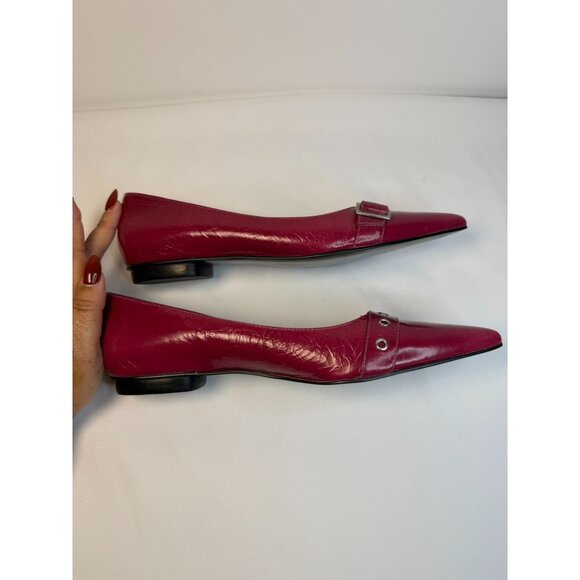 Naturalizer Flats Women Size 9M Maroon Pointed Toe Buckle Accent Casual Shoes - Picture 7 of 14